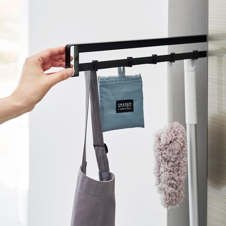 （土・日発送可） マグネット冷蔵庫横隠せるスライドフック タワー 山崎実業 公式 tower 1861 1862 ホワイト ブラック / 隙間収納 送料無料