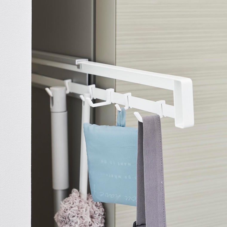 （土・日発送可） マグネット冷蔵庫横隠せるスライドフック タワー 山崎実業 公式 tower 1861 1862 ホワイト ブラック / 隙間収納 送料無料