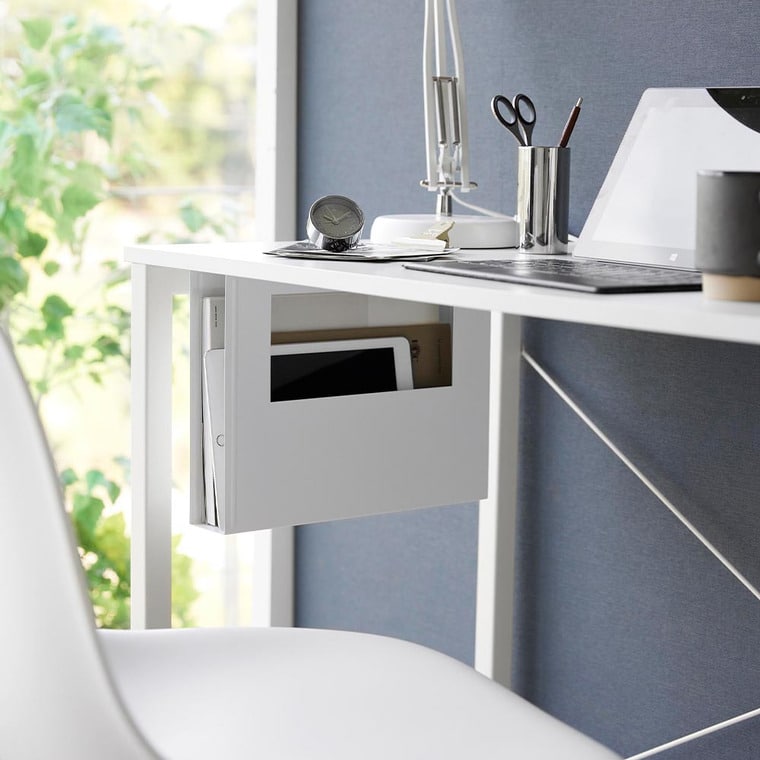 デスク下A4ファイル収納ホルダー タワー 山崎実業 tower 1875 1876 ホワイト ブラック 送料無料