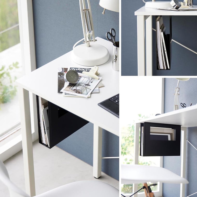 デスク下A4ファイル収納ホルダー タワー 山崎実業 tower 1875 1876 ホワイト ブラック 送料無料