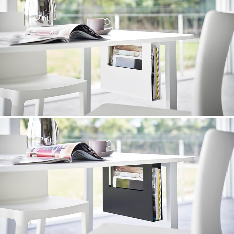 デスク下A4ファイル収納ホルダー タワー 山崎実業 tower 1875 1876 ホワイト ブラック 送料無料