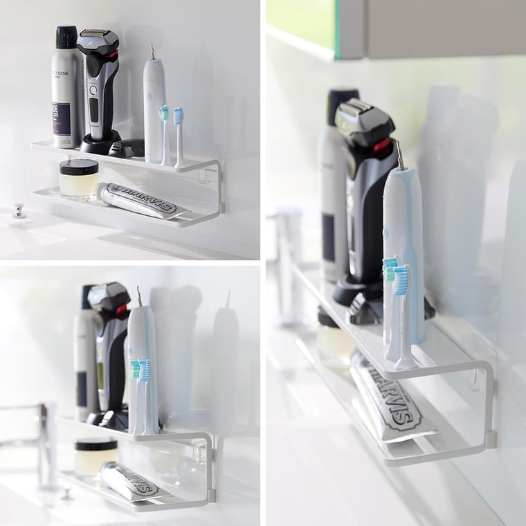 (土・日発送可) フィルムフックサニタリーラック タワー 2段 山崎実業 公式 tower 2173 2174 ホワイト ブラック 送料無料