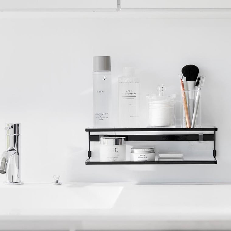 (土・日発送可) フィルムフックサニタリーラック タワー 2段 山崎実業 公式 tower 2173 2174 ホワイト ブラック 送料無料