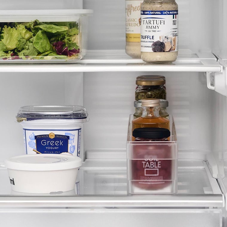 冷蔵庫中収納ケース タワー S 仕切り付き 山崎実業 公式 tower 1479 1480 ホワイト ブラック