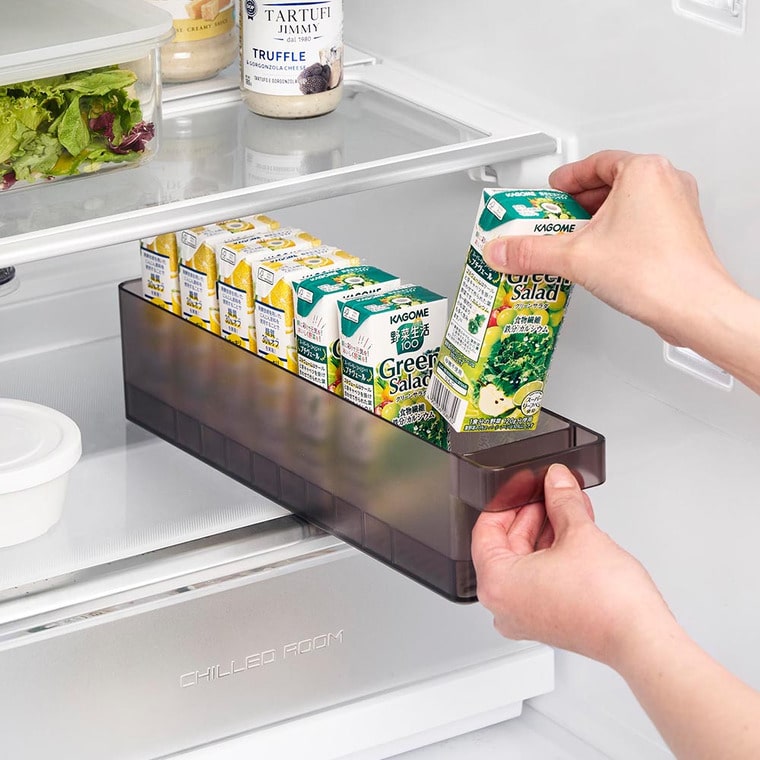 冷蔵庫中収納ケース タワー S 仕切り付き 山崎実業 公式 tower 1479 1480 ホワイト ブラック