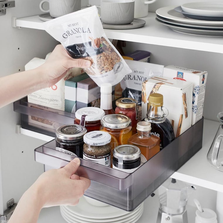 （土・日発送可） 冷蔵庫中収納ケース タワー L 仕切り付き 山崎実業 公式 tower 1477 1478 ホワイト ブラック