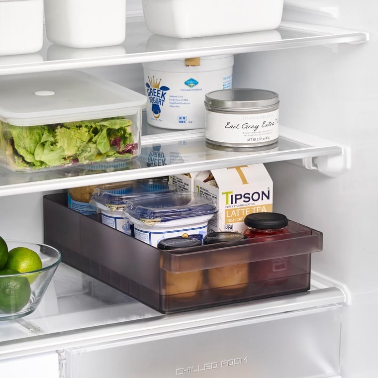 （土・日発送可） 冷蔵庫中収納ケース タワー L 仕切り付き 山崎実業 公式 tower 1477 1478 ホワイト ブラック