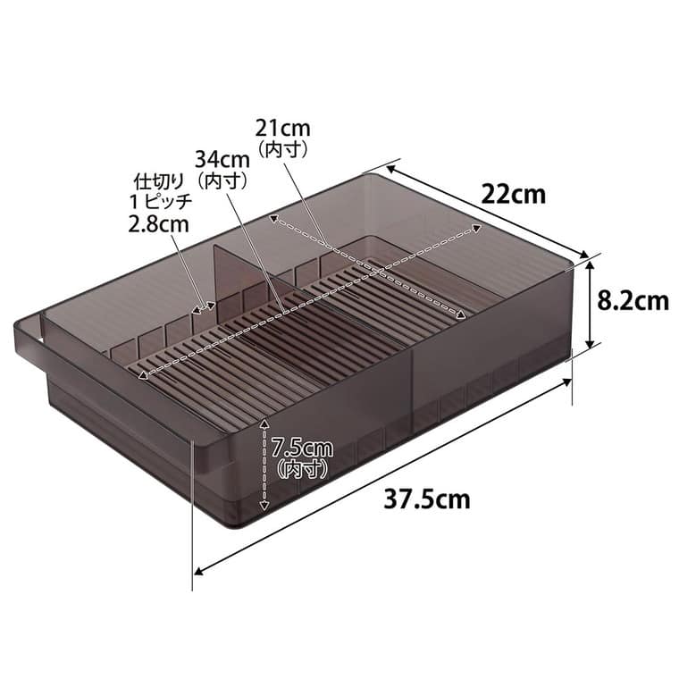 （土・日発送可） 冷蔵庫中収納ケース タワー L 仕切り付き 山崎実業 公式 tower 1477 1478 ホワイト ブラック