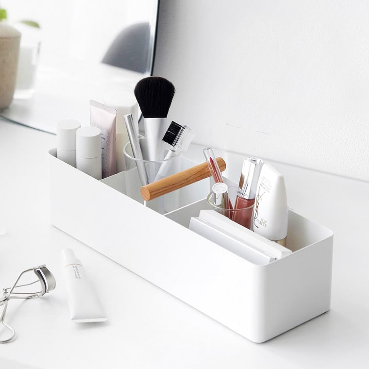 （土・日発送可） ハンドル付きスリム収納ボックス トスカ ホワイト 山崎実業 公式 tosca 1856 送料無料