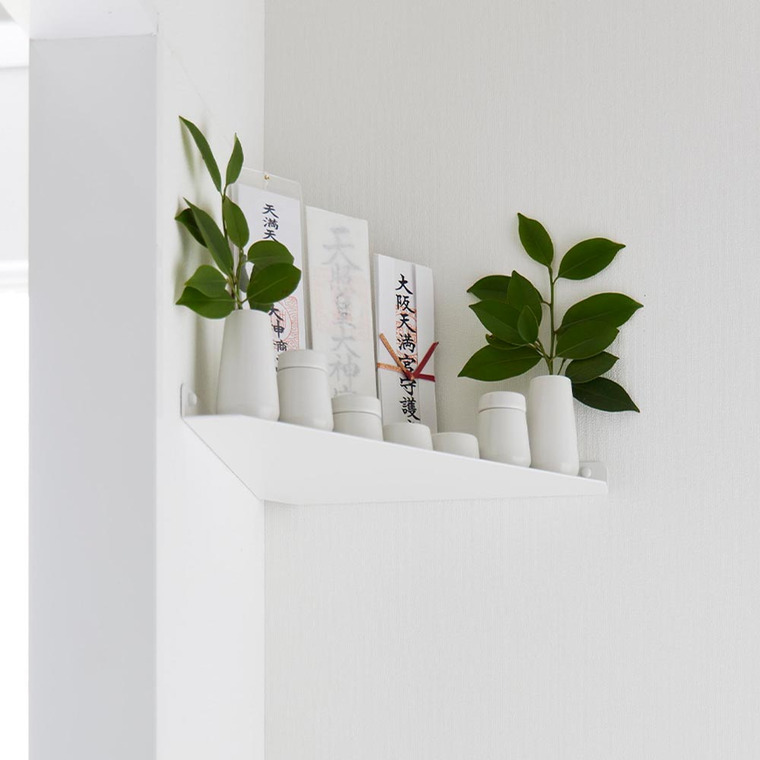 （土・日発送可） ウォールコーナー神棚 タワー 石こうボード壁対応 山崎実業 公式 tower 1399 ホワイト 送料無料