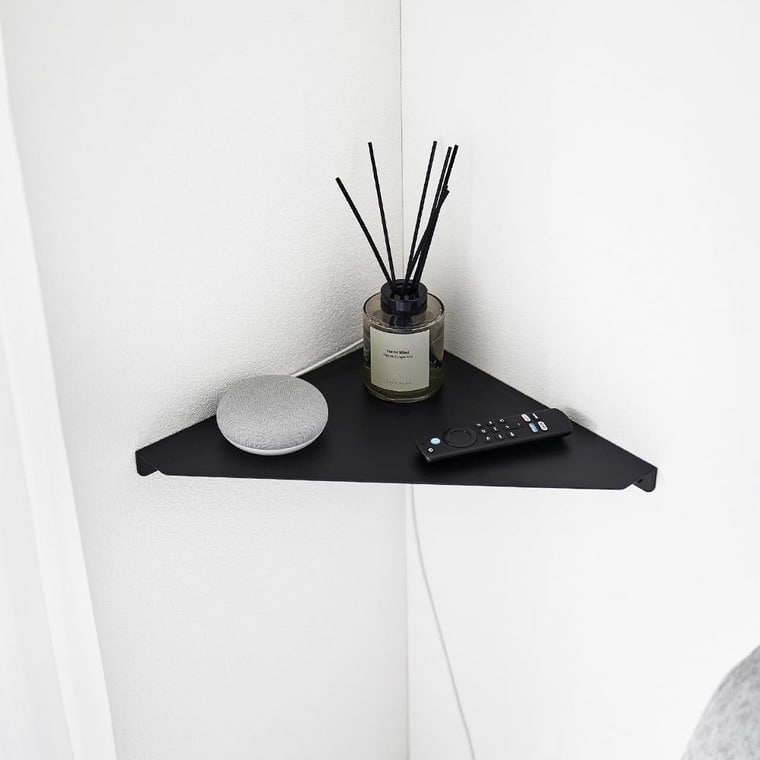 （土・日発送可） ウォールコーナーシェルフ タワー L 石こうボード壁対応 山崎実業 公式 tower 1401 1402 ホワイト ブラック / 送料無料