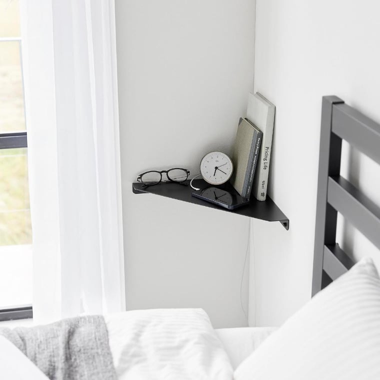 （土・日発送可） ウォールコーナーシェルフ タワー L 石こうボード壁対応 山崎実業 公式 tower 1401 1402 ホワイト ブラック / 送料無料