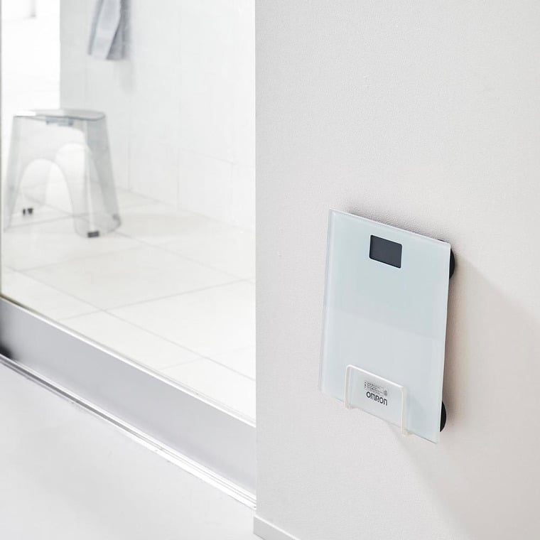 （土・日発送可） ウォール体重計ラック タワー 石こうボード壁対応 山崎実業 公式 tower 1403 1404 ホワイト ブラック