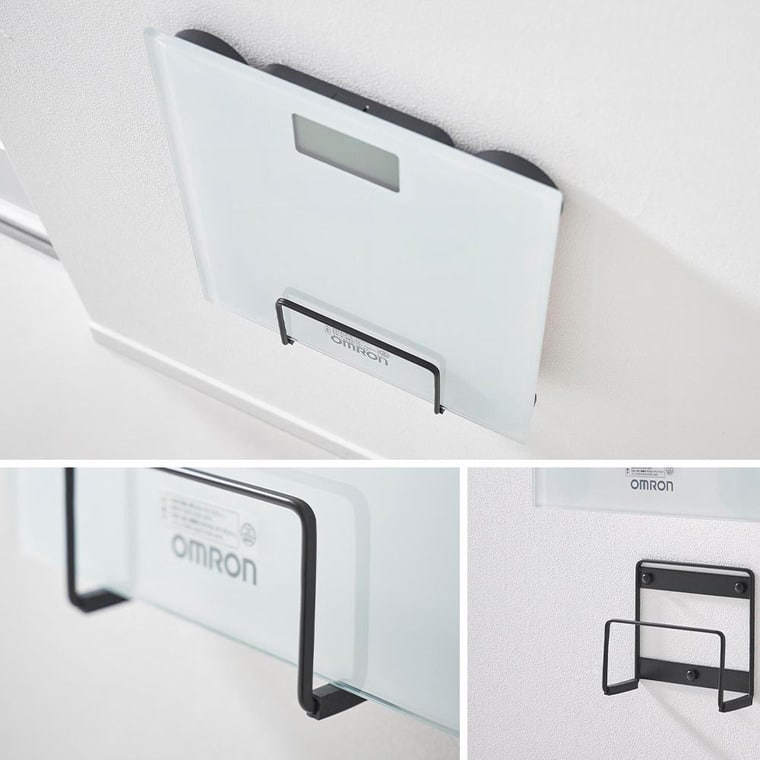 （土・日発送可） ウォール体重計ラック タワー 石こうボード壁対応 山崎実業 公式 tower 1403 1404 ホワイト ブラック