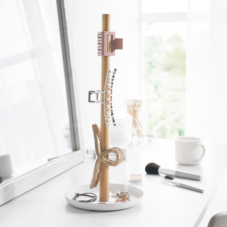 （土・日発送可） ヘアクリップ収納スタンド タワー 山崎実業 公式 tower 1405 1406 ホワイト ブラック