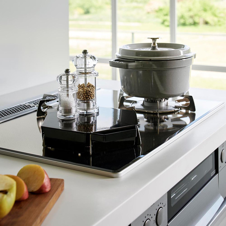 （土・日発送可） 立てて置ける五徳カバー タワー 山崎実業 公式 tower キッチン 1413 1414 ホワイト ブラック