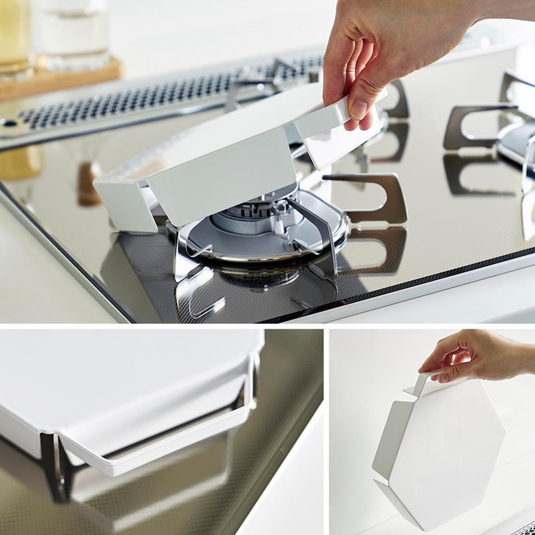 （土・日発送可） 立てて置ける五徳カバー タワー 山崎実業 公式 tower キッチン 1413 1414 ホワイト ブラック