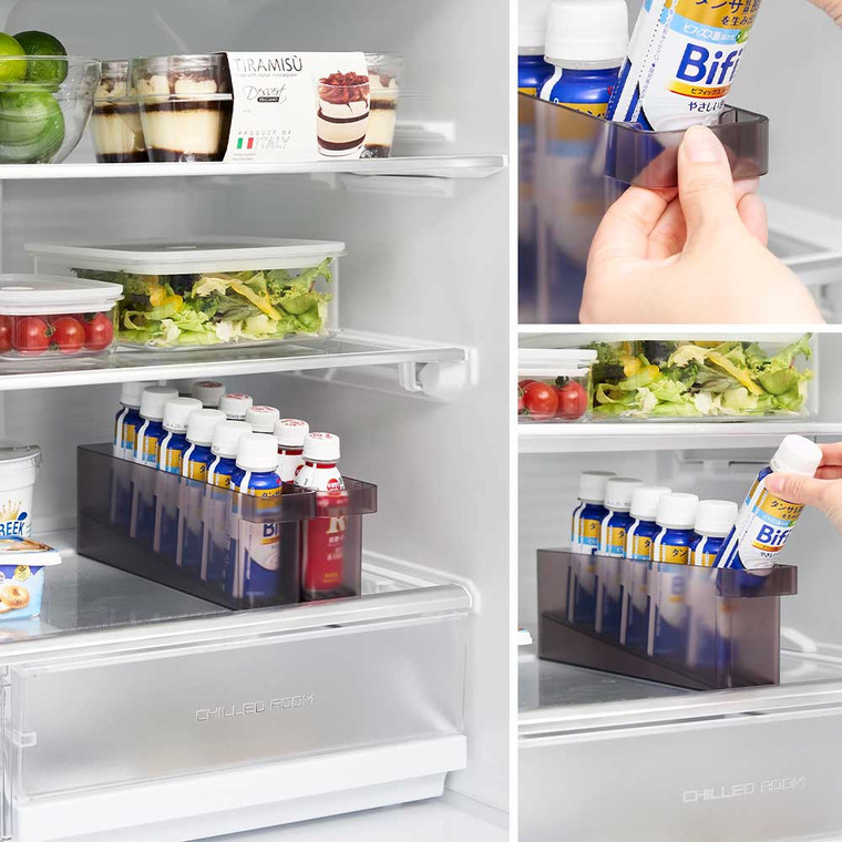 冷蔵庫中ミニドリンク収納ケース タワー 山崎実業 公式 tower 1444 1445 ホワイト ブラック