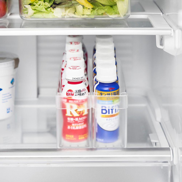 冷蔵庫中ミニドリンク収納ケース タワー 山崎実業 公式 tower 1444 1445 ホワイト ブラック