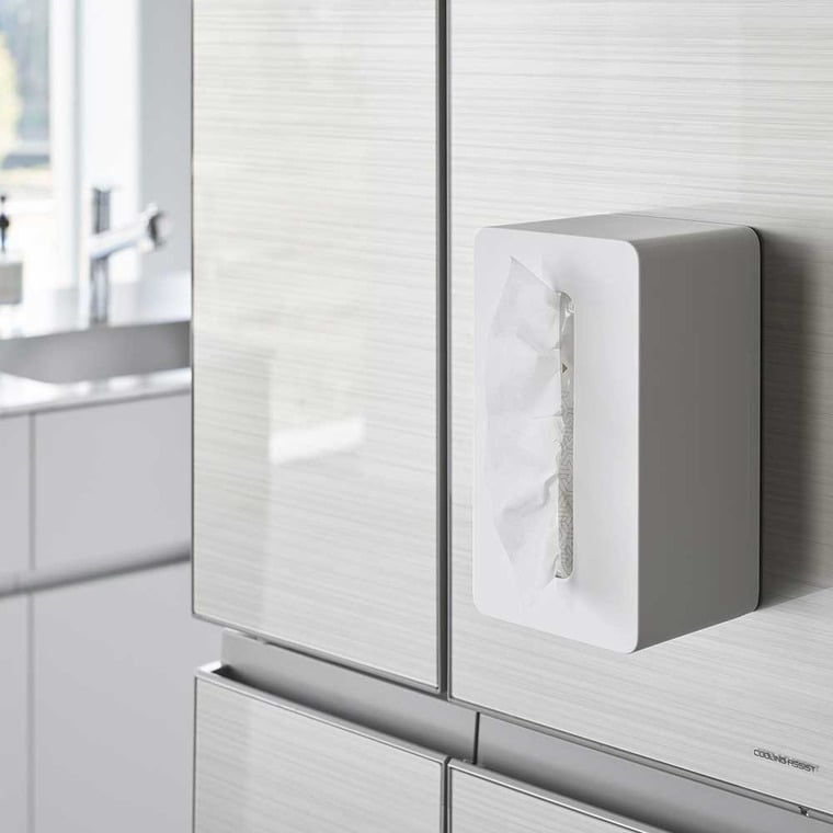 （土・日発送可） フィルムフッククレンジングタオルケース タワー 山崎実業 公式 tower 1446 1447 ホワイト ブラック / 使い捨てタオルホルダー