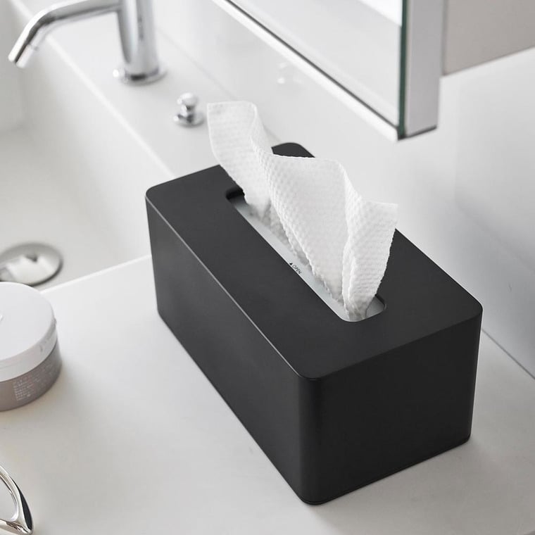 （土・日発送可） クレンジングタオルケース タワー 山崎実業 公式 tower 1448 1449 ホワイト ブラック / 使い捨てタオルホルダー