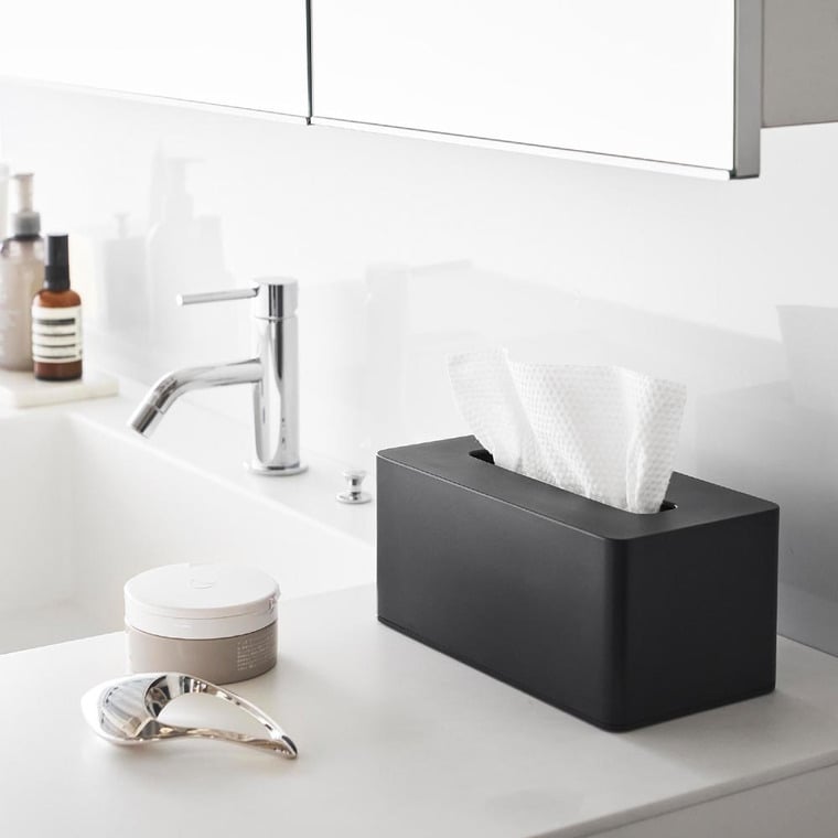 （土・日発送可） クレンジングタオルケース タワー 山崎実業 公式 tower 1448 1449 ホワイト ブラック / 使い捨てタオルホルダー