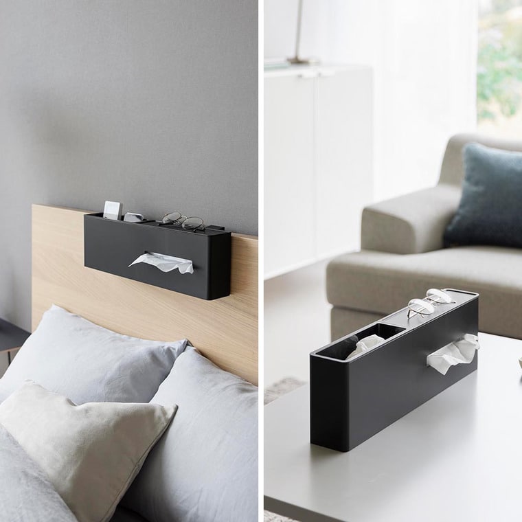 引っ掛けティッシュケース&ダストボックス タワー 山崎実業 公式 tower 1458 1459 ホワイト ブラック 送料無料