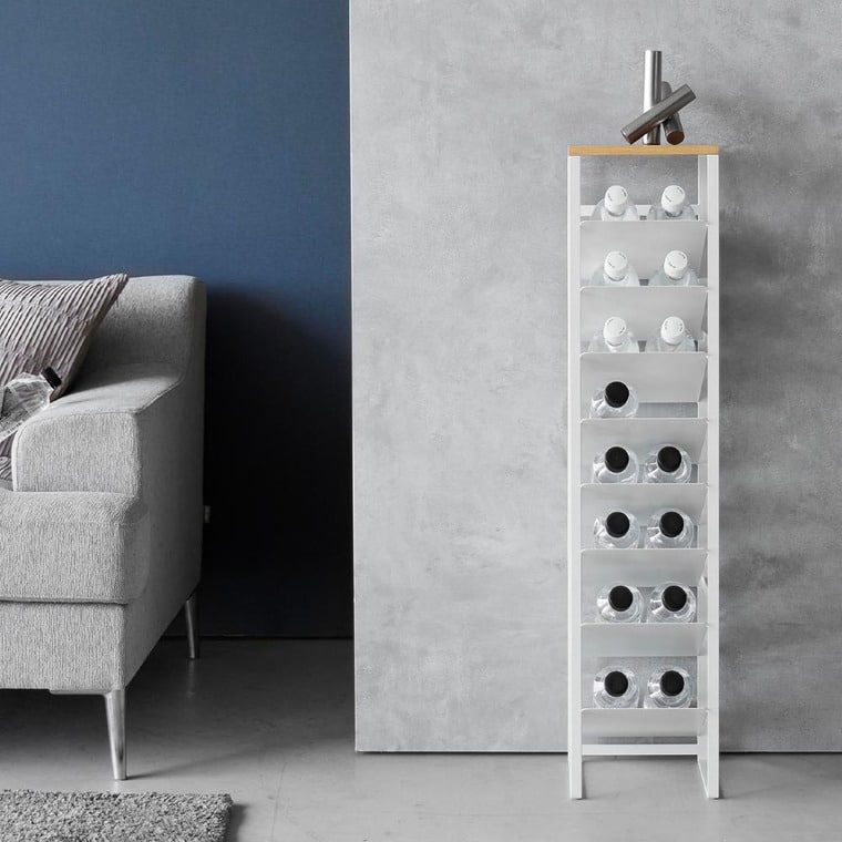 天板付きボトルストッカー タワー 8段 山崎実業 公式 tower 1491 1492 ホワイト ブラック 送料無料