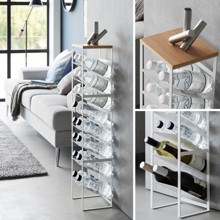 天板付きボトルストッカー タワー 8段 山崎実業 公式 tower 1491 1492 ホワイト ブラック 送料無料