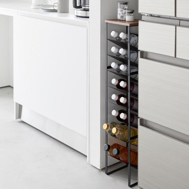 天板付きボトルストッカー タワー 8段 山崎実業 公式 tower 1491 1492 ホワイト ブラック 送料無料