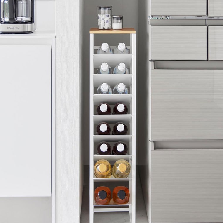 天板付きボトルストッカー タワー 8段 山崎実業 公式 tower 1491 1492 ホワイト ブラック 送料無料