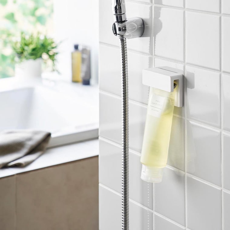 フィルムフック差し込み式歯ブラシ&チューブホルダー タワー W9 山崎実業 公式 tower 1495 1496 ホワイト ブラック