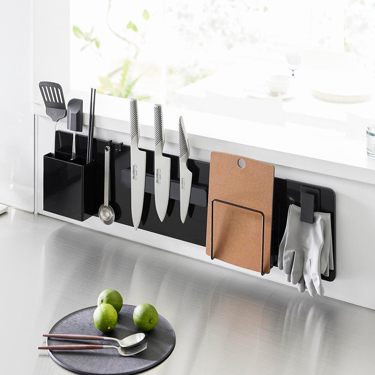 (土・日発送可) フィルムフックスチールパネル タワー ワイド 山崎実業 公式 tower 1512 1513 ホワイト ブラック / 幅80cm フック付き 送料無料