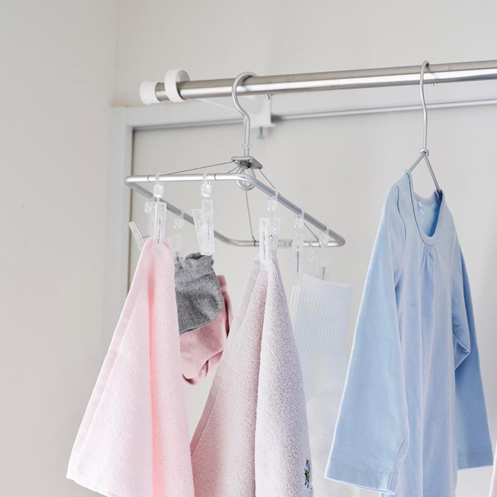 鴨居室内物干しポールホルダー タワー 奥行ワイド 山崎実業 公式 tower 1586 1587 ホワイト ブラック 送料無料