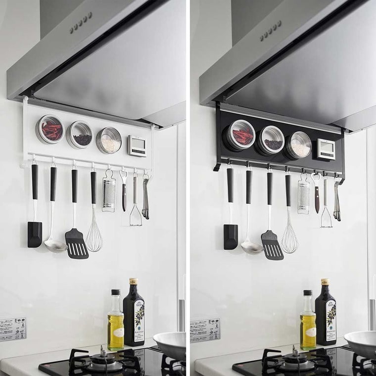 （土・日発送可） レンジフードスチールパネル&フック タワー 山崎実業 公式 tower ホワイト ブラック 1733 1734 送料無料