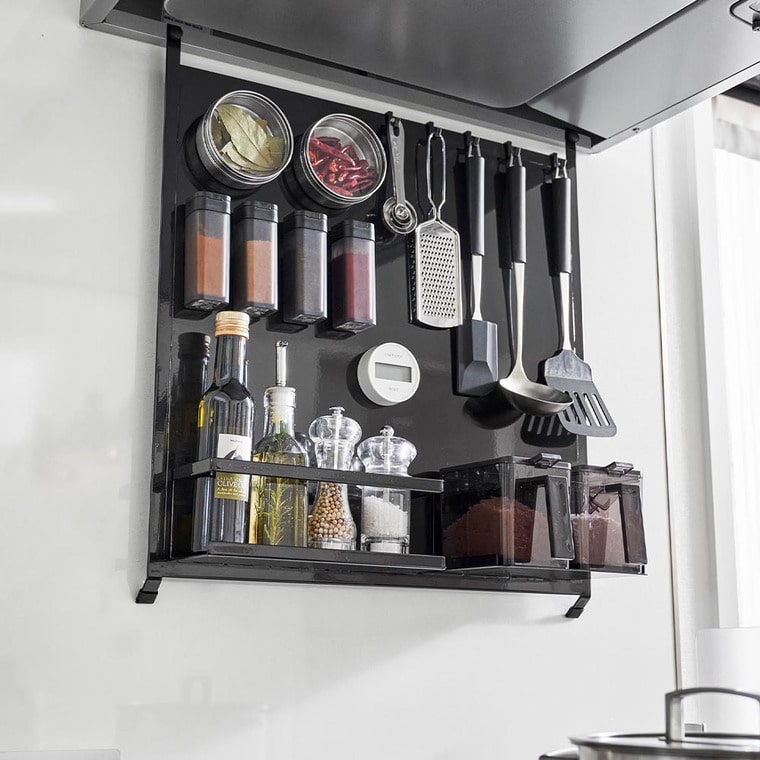 (土・日発送可) レンジフードスチールパネル タワー 山崎実業 公式 tower 1735 1736 ホワイト ブラック 送料無料