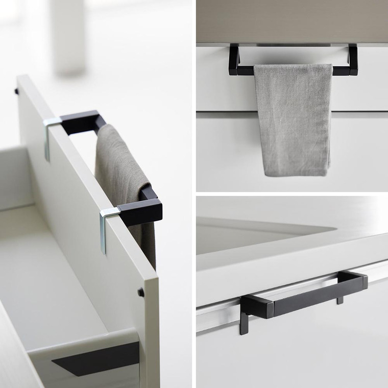 （土・日発送可） 滑り落ち防止キッチンタオルハンガーバー タワー 山崎実業 公式 tower 1808 1809 ホワイト ブラック