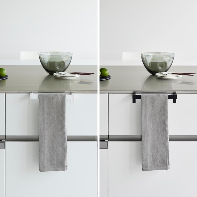 （土・日発送可） 滑り落ち防止キッチンタオルハンガーバー タワー 山崎実業 公式 tower 1808 1809 ホワイト ブラック