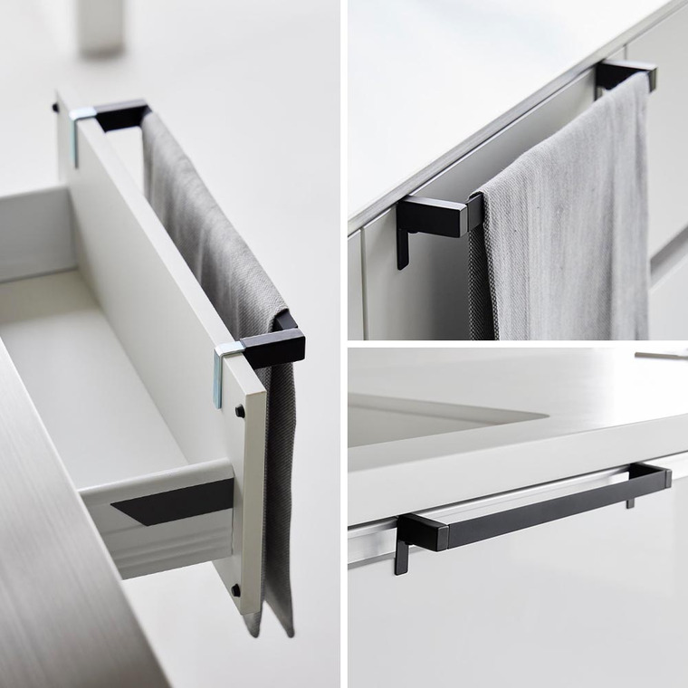 （土・日発送可） 滑り落ち防止キッチンタオルハンガーバー タワー ワイド 山崎実業 公式 tower 1810 1811 ホワイト ブラック 送料無料