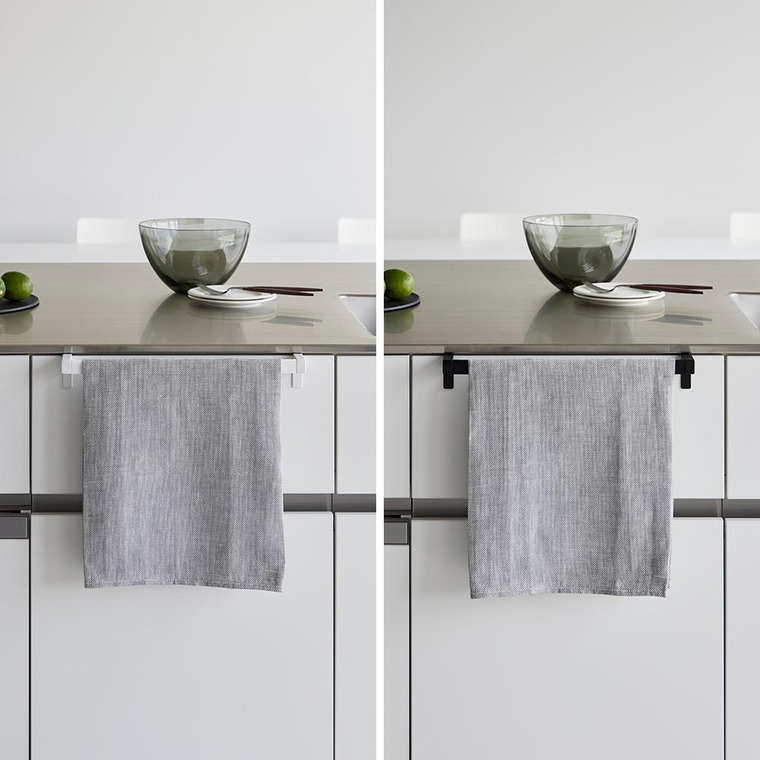 （土・日発送可） 滑り落ち防止キッチンタオルハンガーバー タワー ワイド 山崎実業 公式 tower 1810 1811 ホワイト ブラック 送料無料