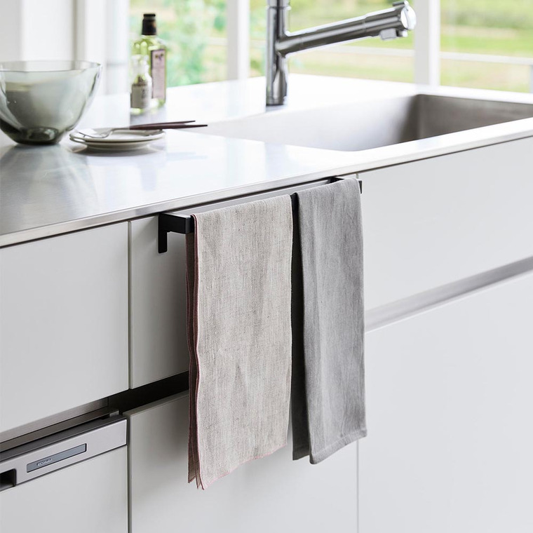 （土・日発送可） 滑り落ち防止キッチンタオルハンガーバー タワー ワイド 山崎実業 公式 tower 1810 1811 ホワイト ブラック 送料無料