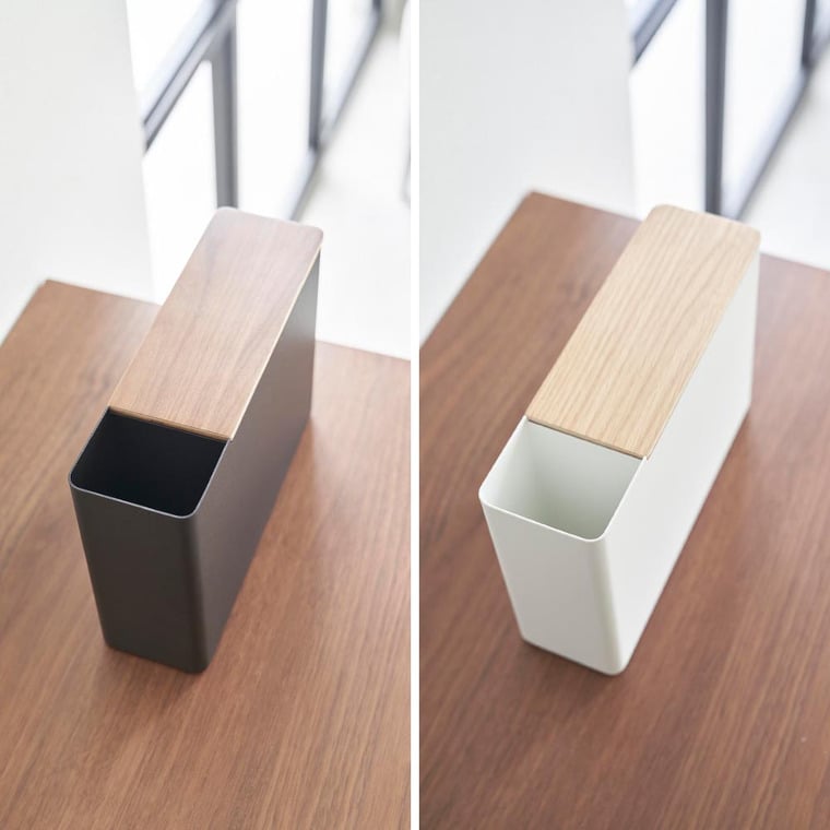 (土・日発送可) 替えモップ入れ付きハンディーワイパースタンド リン 山崎実業 公式 RIN 1836 1837 ブラウン ナチュラル 送料無料