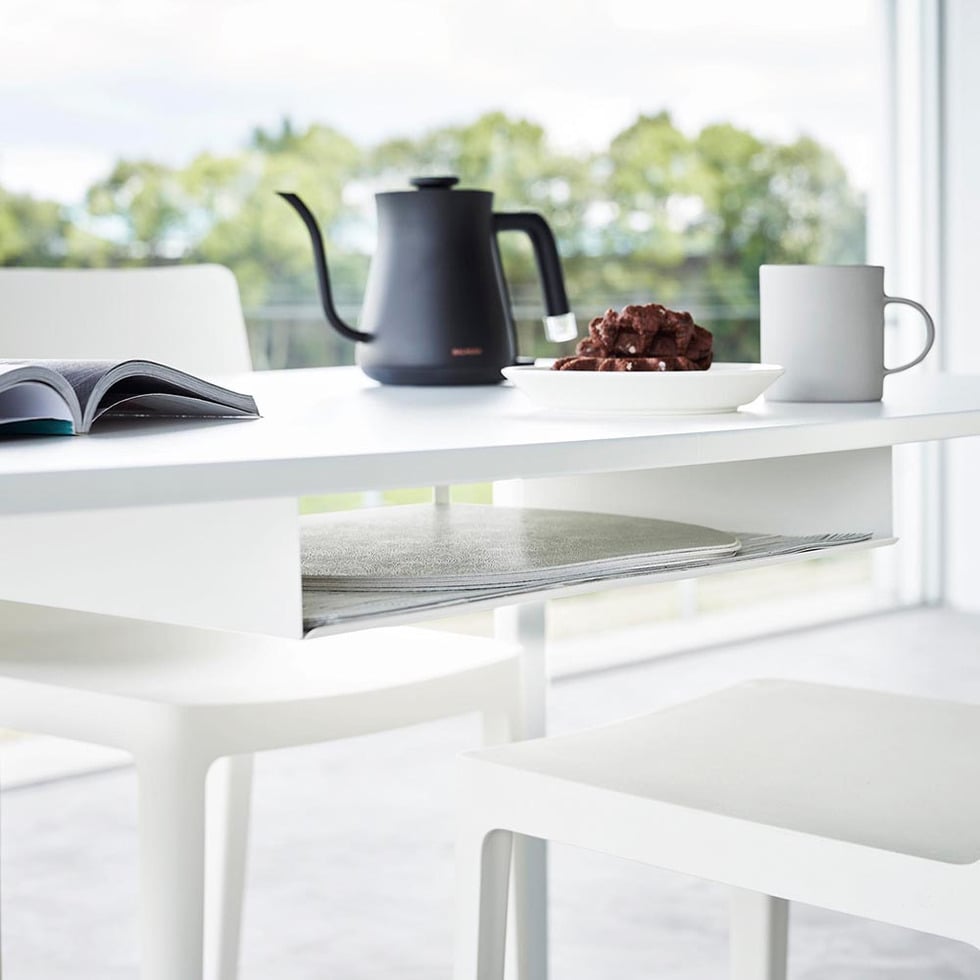 テーブル下ランチョンマット収納ラック タワー 山崎実業 公式 tower 1873 1874 ホワイト ブラック 送料無料