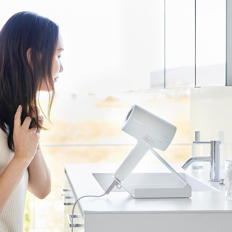 収納付きドライヤー&ヘアーアイロンスタンド タワー 山崎実業 公式 tower 1334 1335 ホワイト ブラック 送料無料