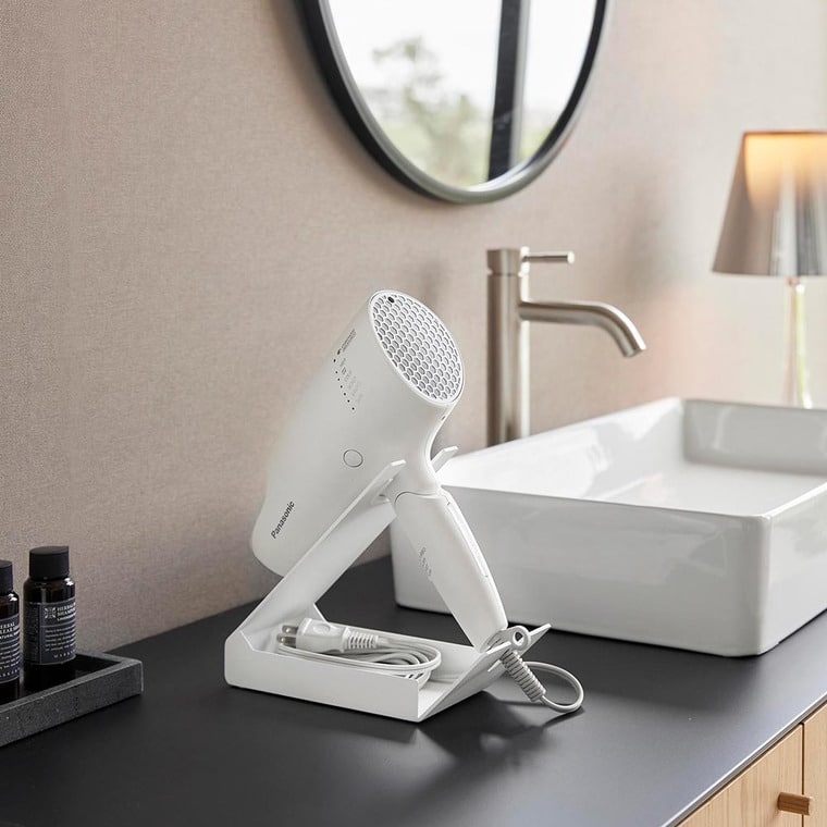 収納付きドライヤー&ヘアーアイロンスタンド タワー 山崎実業 公式 tower 1334 1335 ホワイト ブラック 送料無料