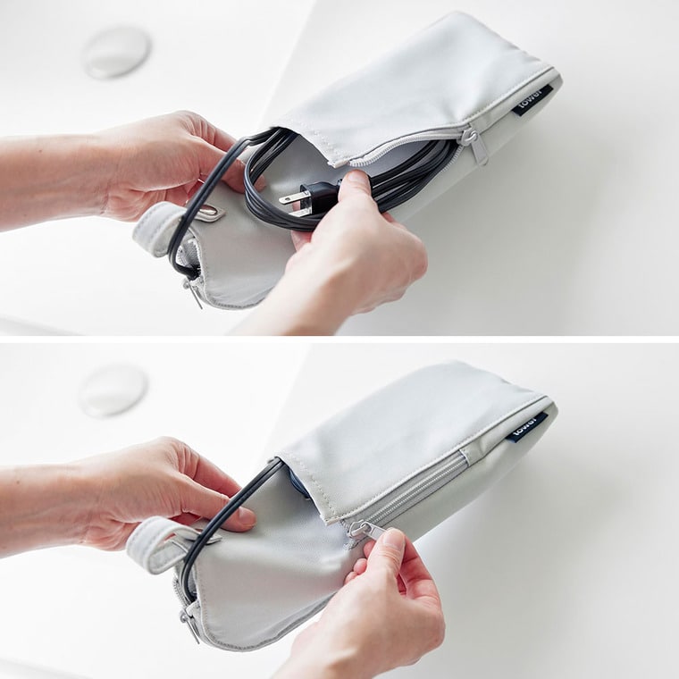 （土・日発送可） 耐熱ヘアーアイロンポーチ タワー M 山崎実業 公式 tower 1381 1382 ライトグレー ブラック 送料無料