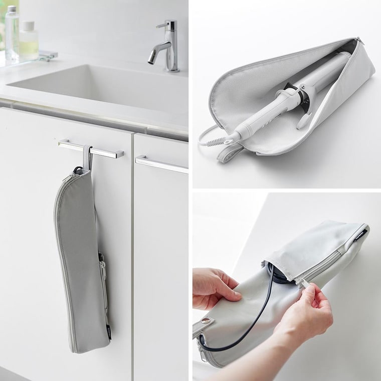 （土・日発送可） 耐熱ヘアーアイロンポーチ タワー L 山崎実業 公式 tower 1383 1384 ライトグレー ブラック 送料無料