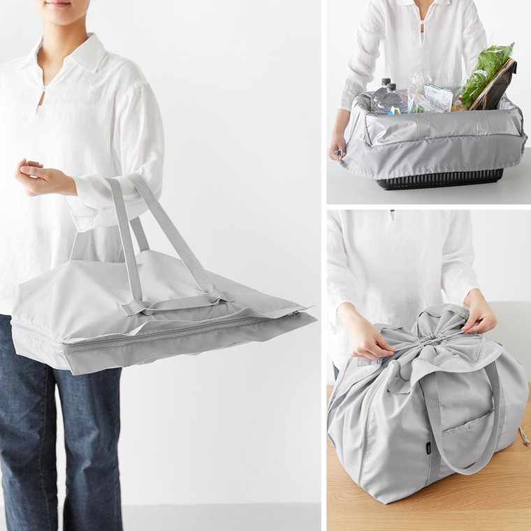 （土・日発送可） 洗える持ち帰り寿司・ピザが入るレジかごかばん タワー 山崎実業 公式 tower 2125 2126 ライトグレー ブラック / 3WAY 送料無料