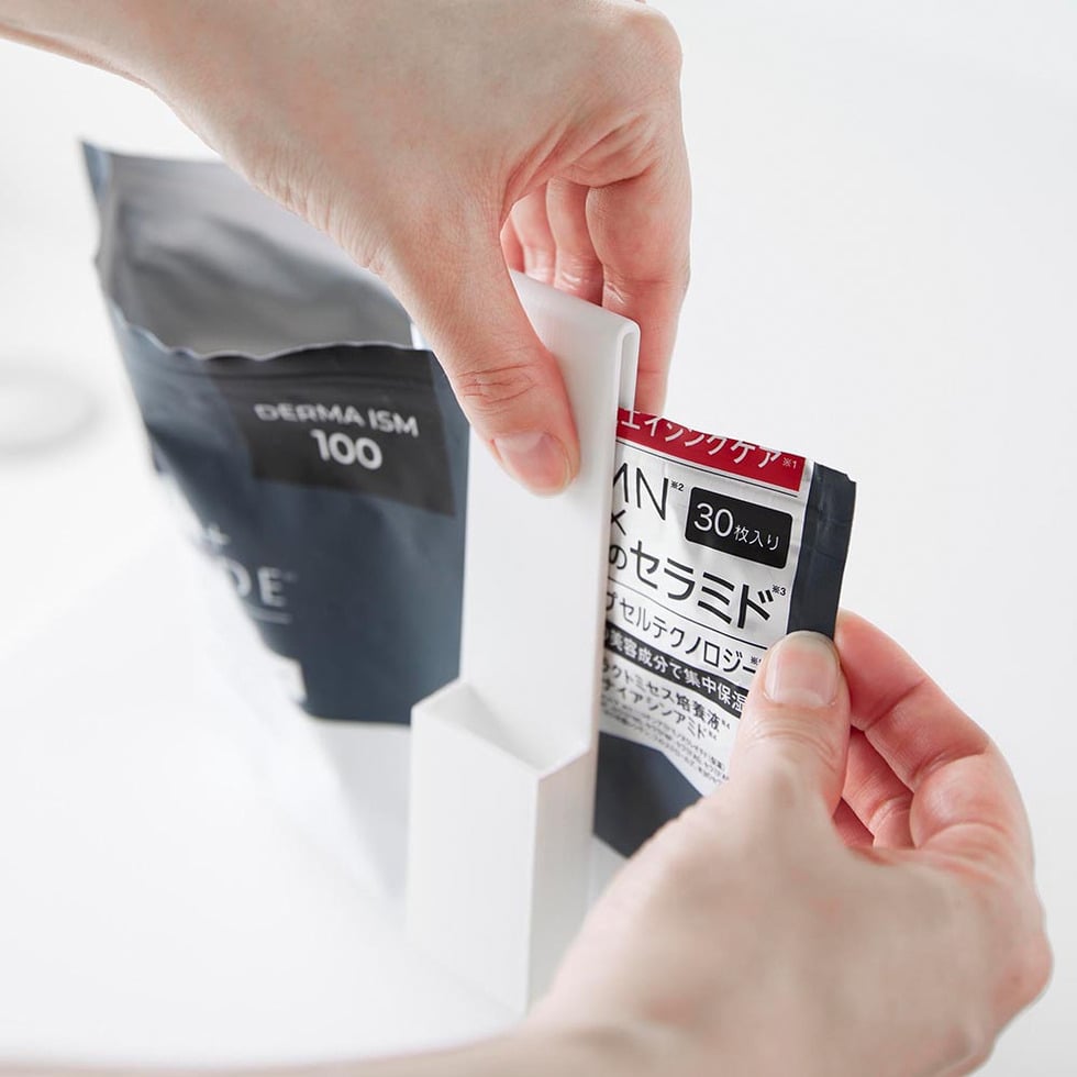 ホルダー付きフェイスマスクトング タワー 山崎実業 tower 1409 1410 ホワイト ブラック