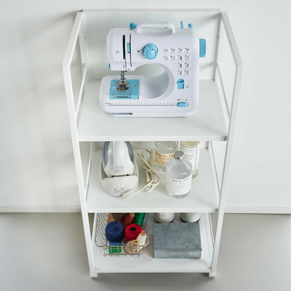 [ 目隠しワゴン タワー L ] 山崎実業 公式 tower 1419 1420 ホワイト ブラック / キャスター付き ワゴン ランドセルラック 学習机 デスク横 書斎 オフィス 収納 フック付き 大容量 3段